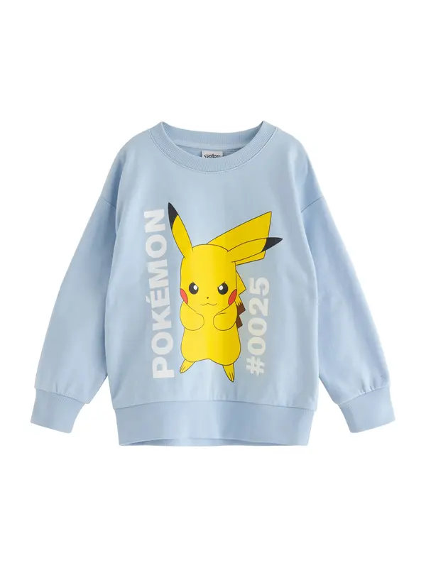 Lindex Lindex Majica 'Pokemon'  svetlo modra / rumena / črna / bela
