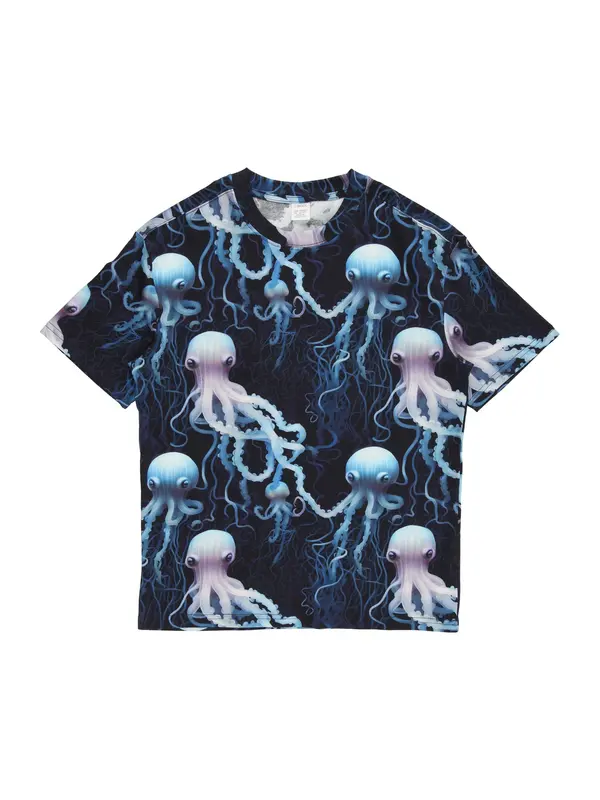 Lindex Lindex Majica  svetlo modra / temno modra / majnica / off-bela