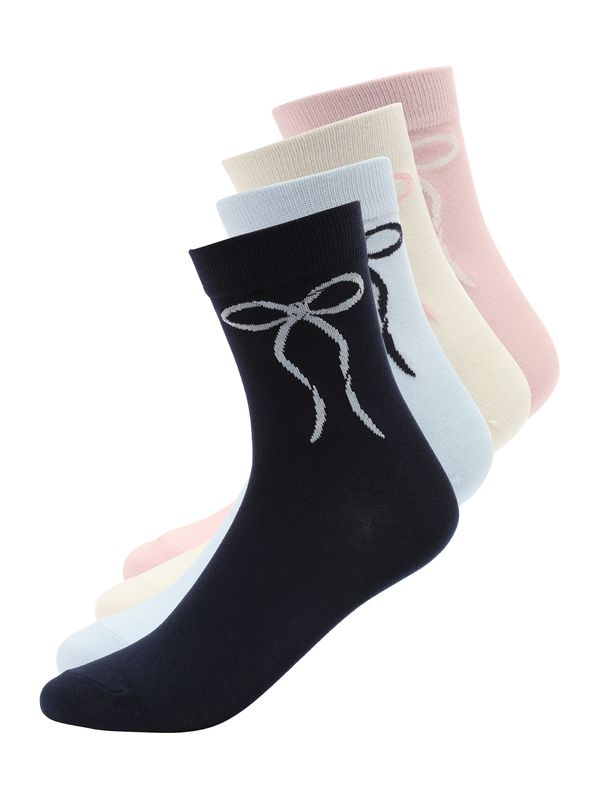 Lindex Lindex Nogavice  pesek / golobje modra / svetlo roza / črna