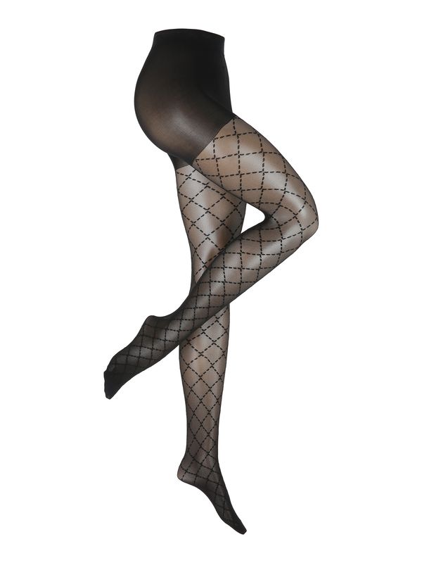 Lindex Lindex Nogavice z držalkami  črna