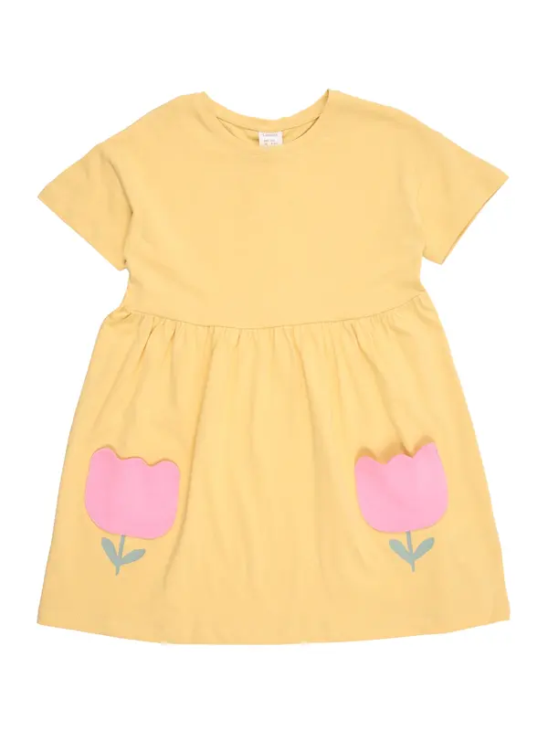 Lindex Lindex Obleka  svetlo rumena / zelena / pastelno roza