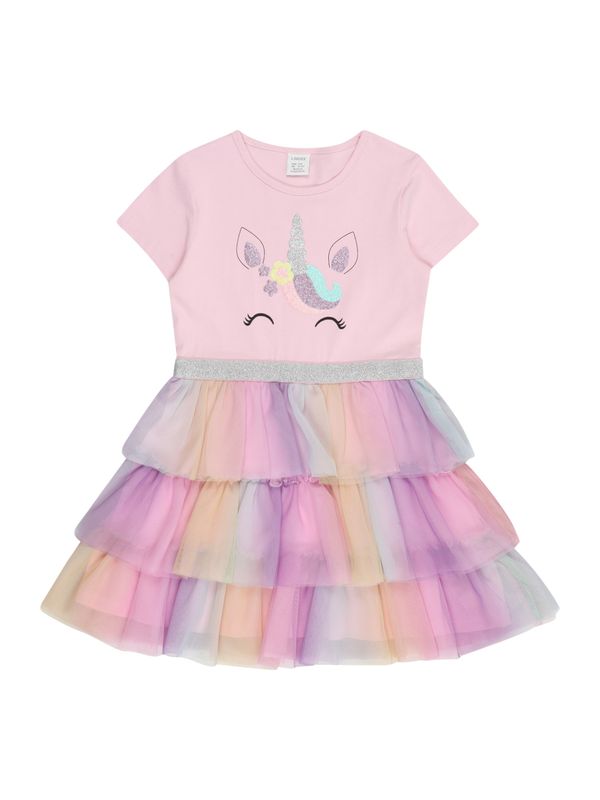 Lindex Lindex Obleka  temno rumena / lila / roza / črna