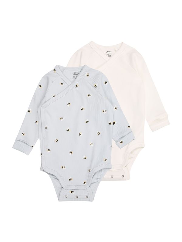 Lindex Lindex Pajac/bodi  ecru / golobje modra / rumena / črna