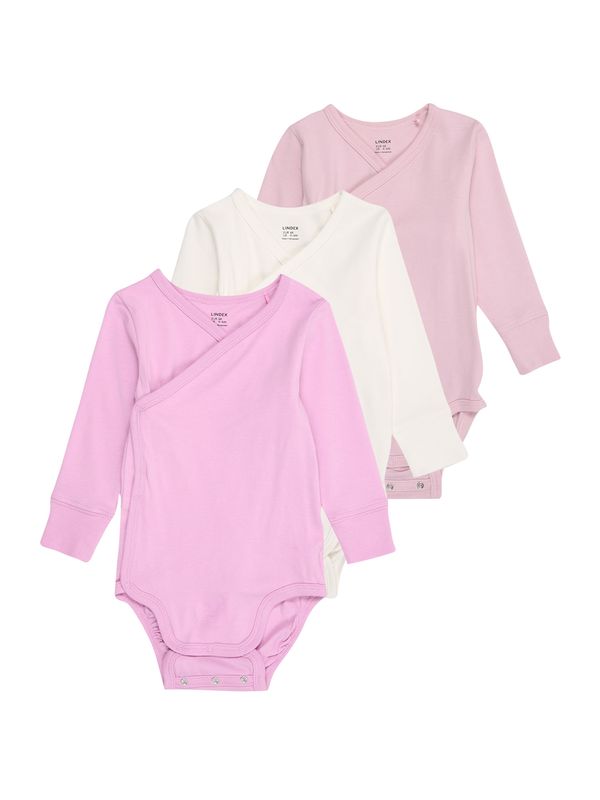 Lindex Lindex Pajac/bodi  sliva / orhideja / bela