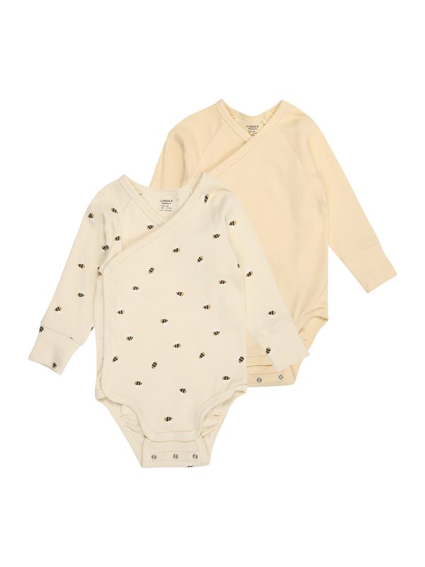 Lindex Lindex Pajac/bodi  svetlo rumena / črna / bela