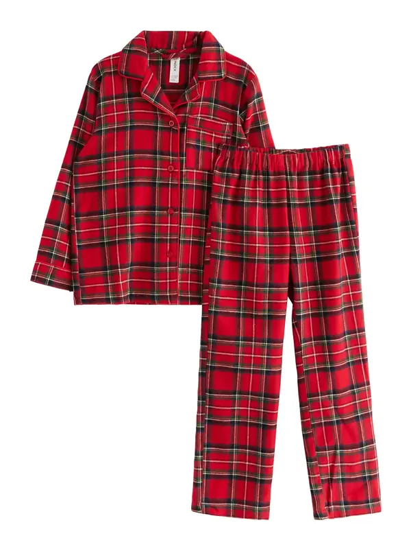 Lindex Lindex Pižama  temno modra / temno zelena / rdeča / bela