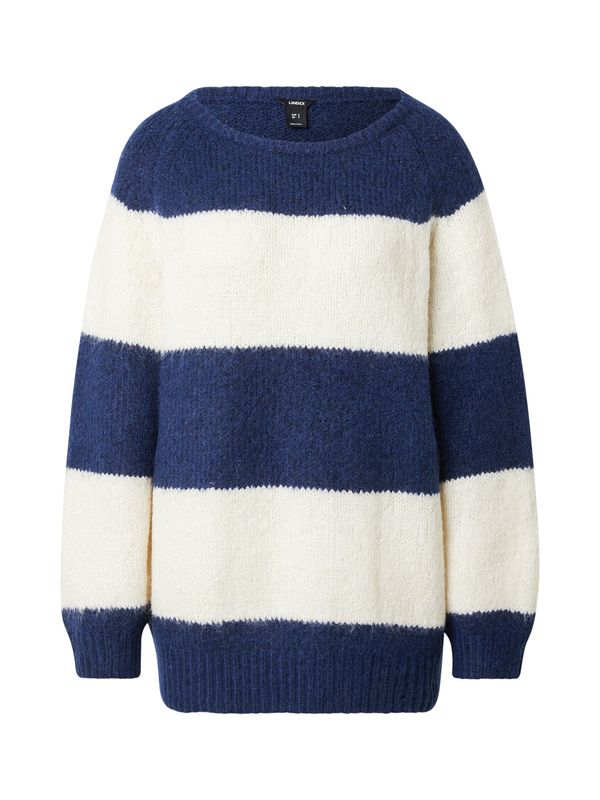 Lindex Lindex Pulover 'Lena'  temno modra / volneno bela