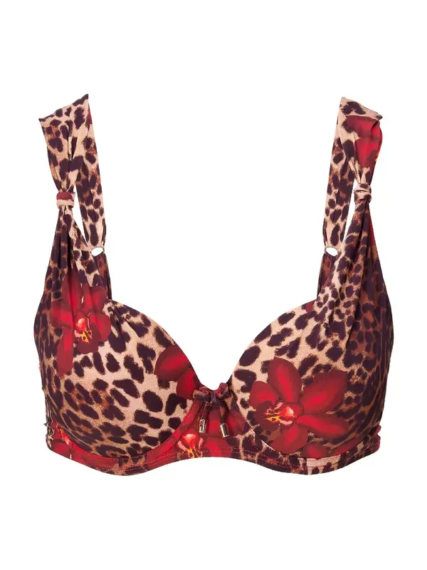 LingaDore LingaDore Bikini zgornji del  bež / čokolada / rdeča