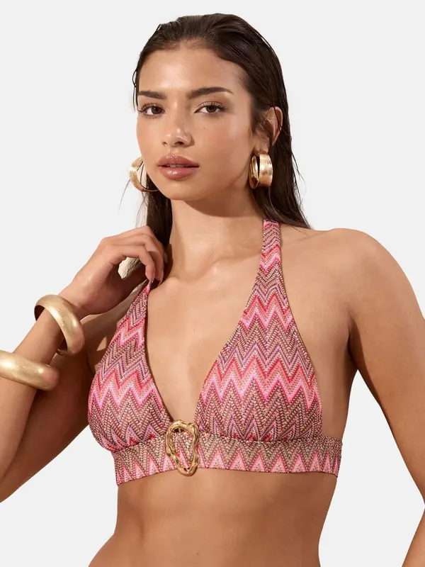 Lipsy Lipsy Bikini zgornji del  bež / roza / roza