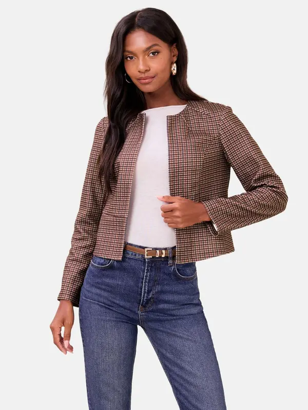 Lipsy Lipsy Blazer  bež / rjava / črna