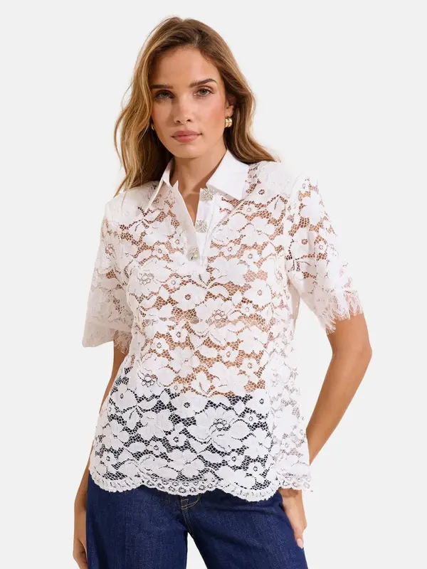 Lipsy Lipsy Bluza  bela