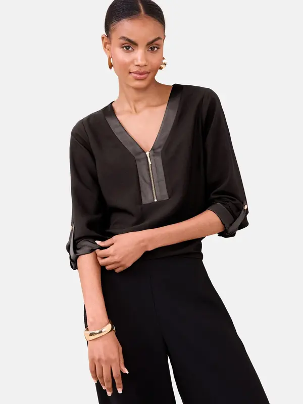 Lipsy Lipsy Bluza  črna