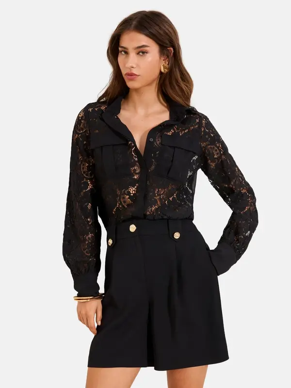 Lipsy Lipsy Bluza  črna