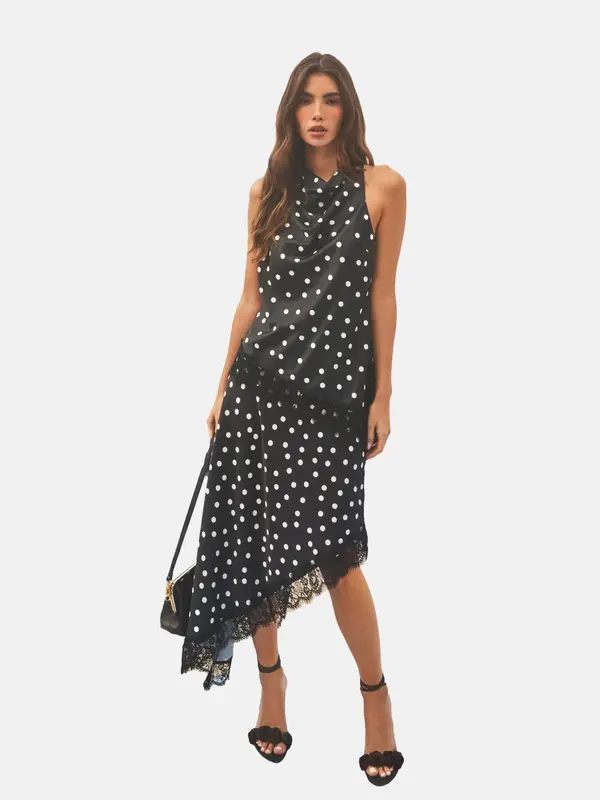 Lipsy Lipsy Bluza  črna / bela