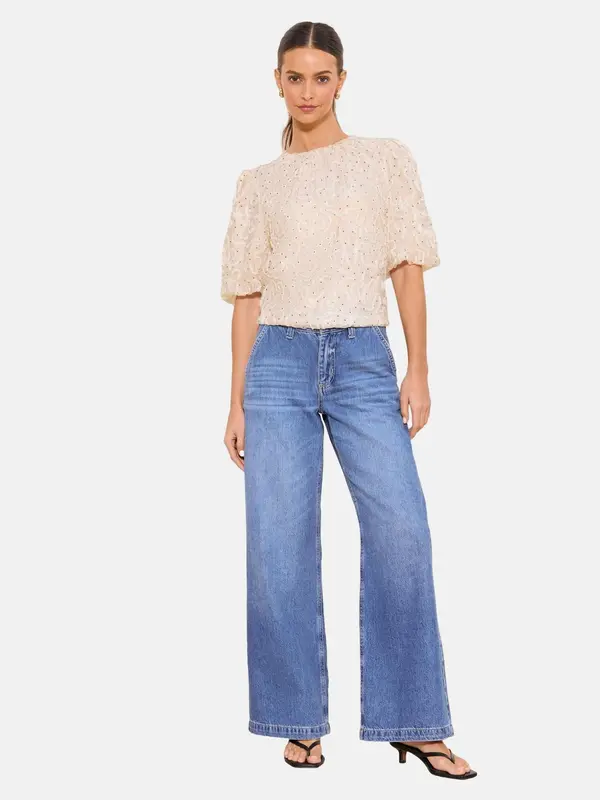 Lipsy Lipsy Bluza  črna / bela