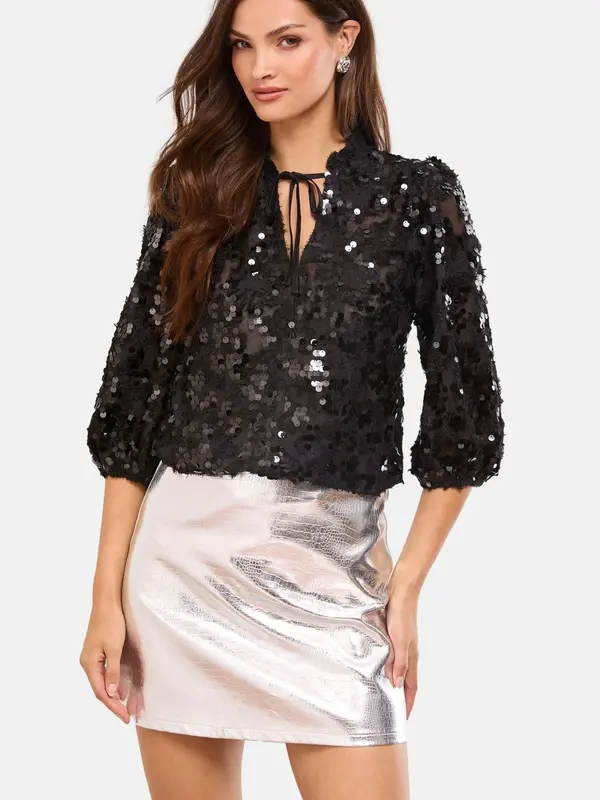 Lipsy Lipsy Bluza  črna