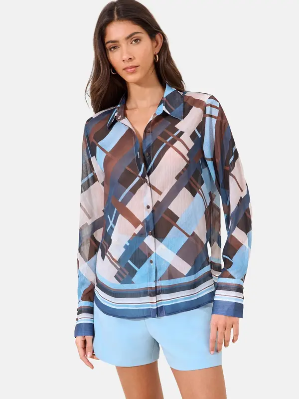 Lipsy Lipsy Bluza  ecru / mornarska / svetlo modra / čokolada