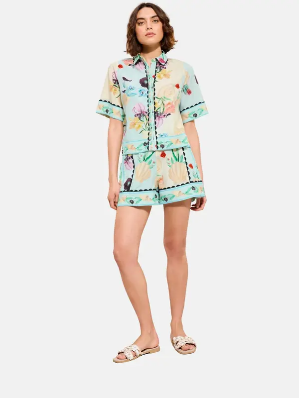 Lipsy Lipsy Bluza  kremna / svetlo modra / jajčevec / sivka