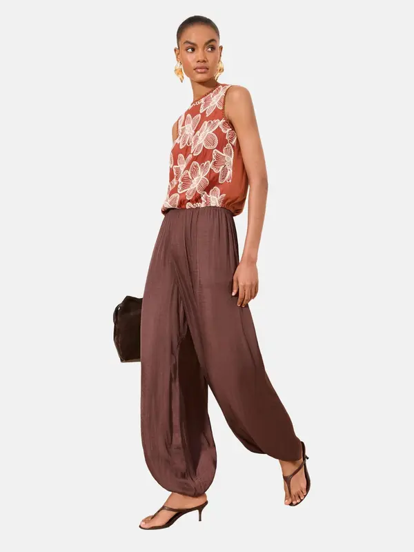 Lipsy Lipsy Bluza  rjava / bela
