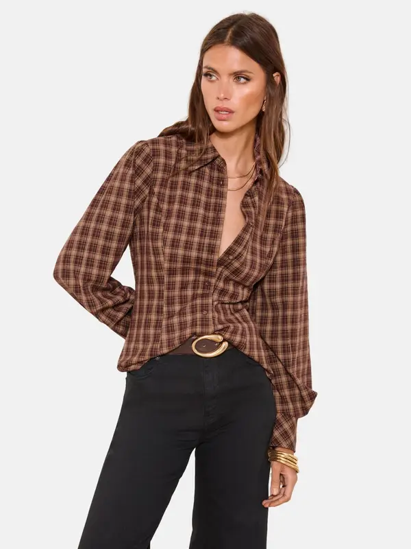 Lipsy Lipsy Bluza  rjava / kostanj rjava / kapučino