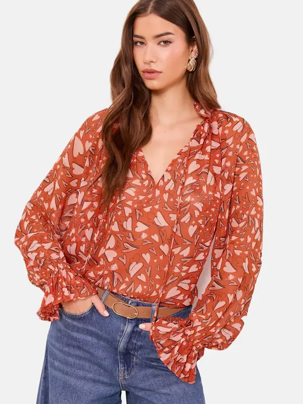 Lipsy Lipsy Bluza  roza / rjasto rdeča / črna