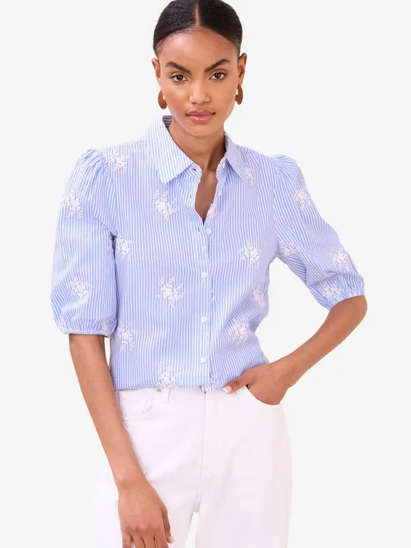 Lipsy Lipsy Bluza  svetlo modra / bela