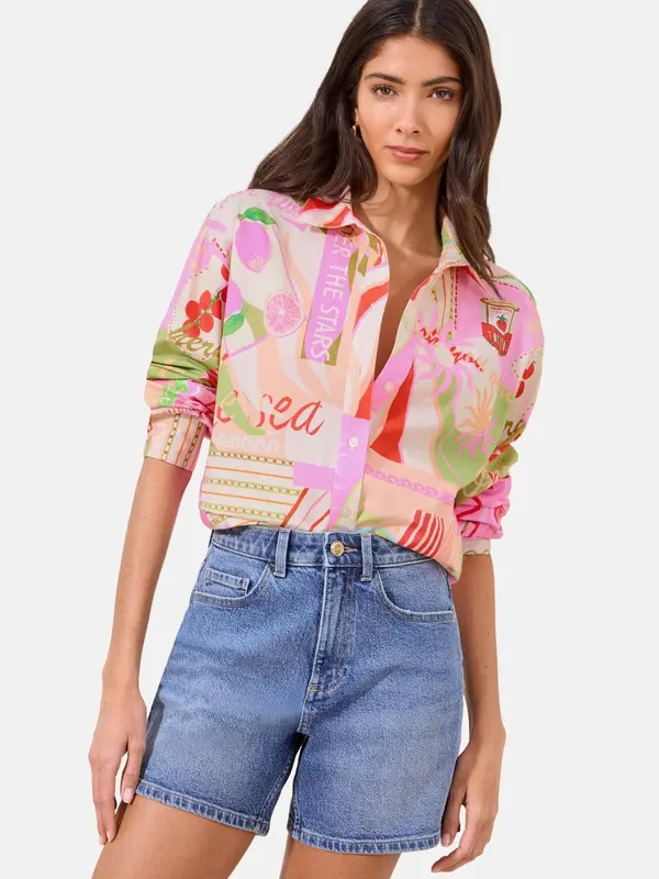 Lipsy Lipsy Bluza  svetlo rumena / zelena / roza / rdeča