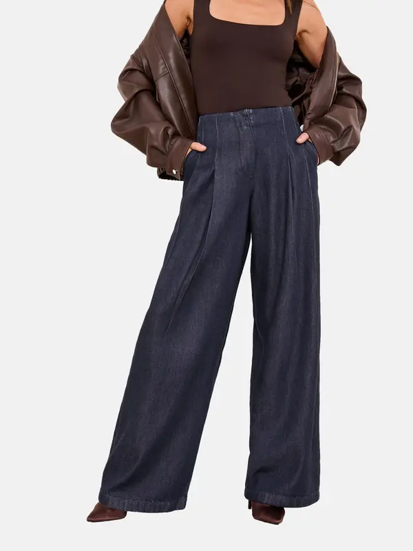 Lipsy Lipsy Elegantne kavbojke  moder denim