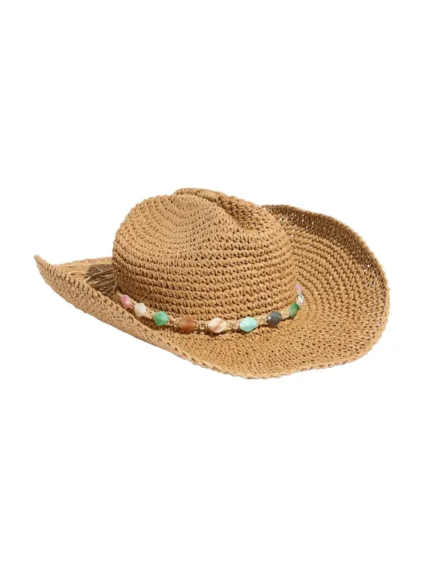 Lipsy Lipsy Kapa 'Raffia'  svetlo bež