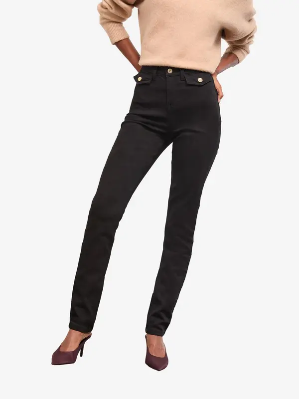 Lipsy Lipsy Kavbojke  črn denim