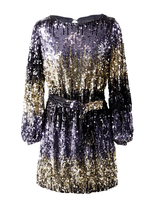 Lipsy Lipsy Koktejl obleka  zlata / robida