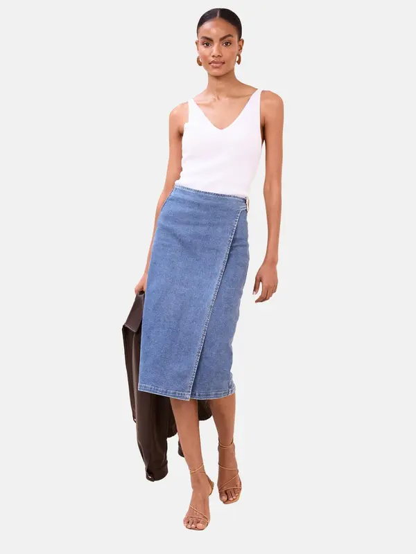 Lipsy Lipsy Krilo  moder denim