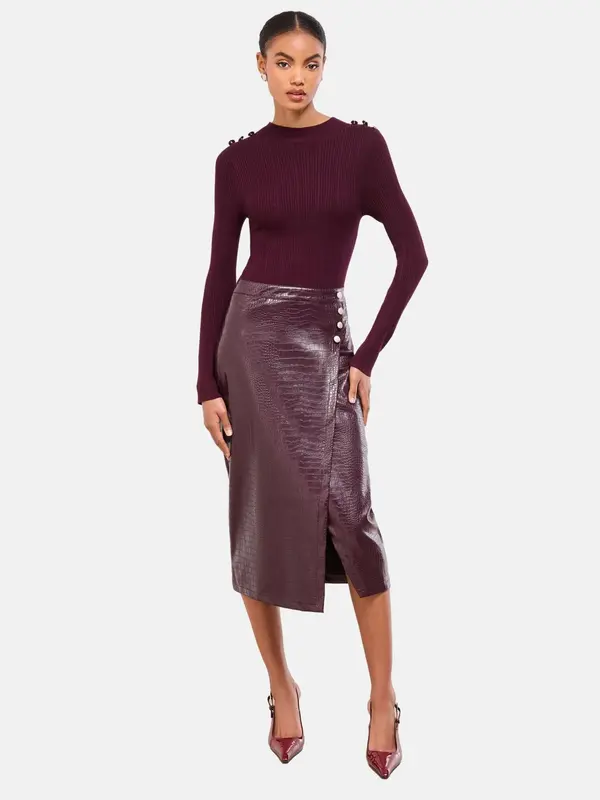 Lipsy Lipsy Obleka  burgund