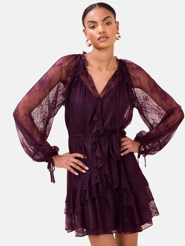 Lipsy Lipsy Obleka  burgund