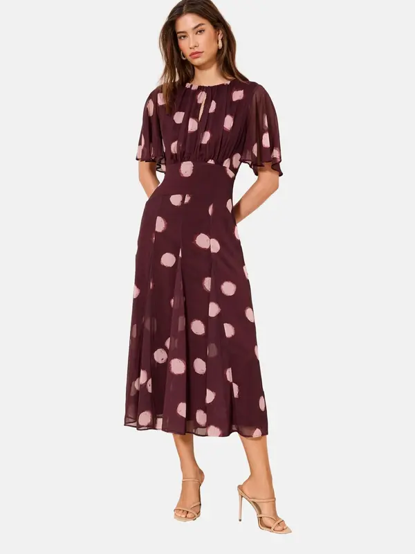 Lipsy Lipsy Obleka  roza / burgund