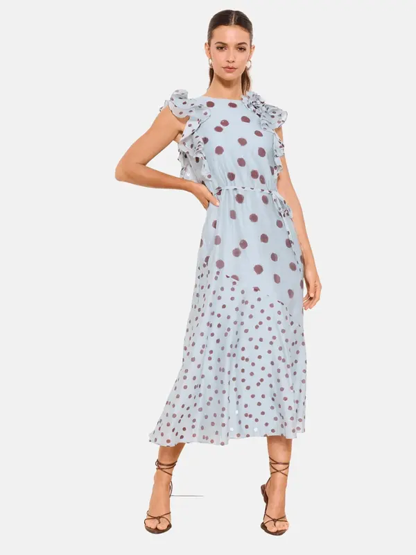 Lipsy Lipsy Obleka  svetlo modra / mauve