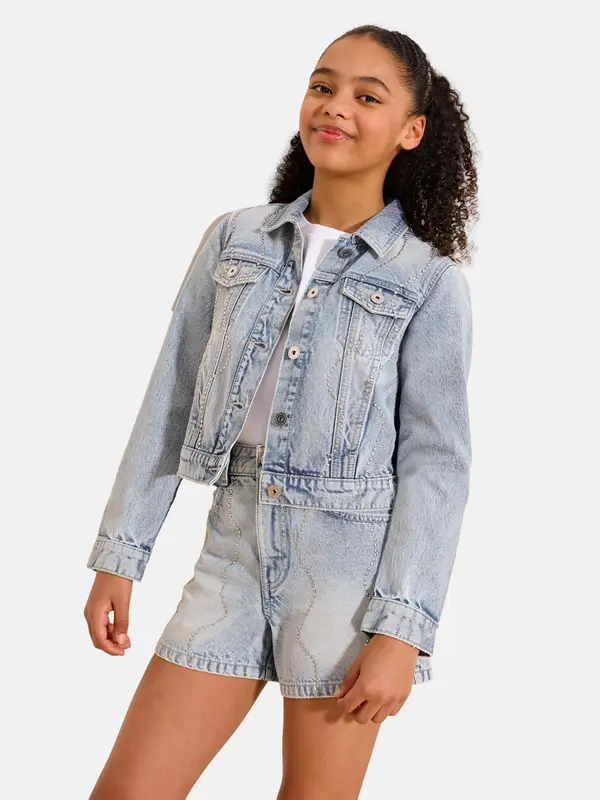 Lipsy Lipsy Prehodna jakna  moder denim