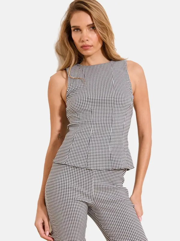 Lipsy Lipsy Top  črna / bela