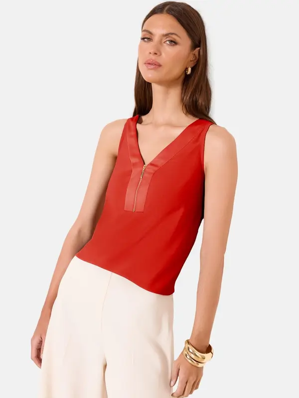 Lipsy Lipsy Top  rdeča
