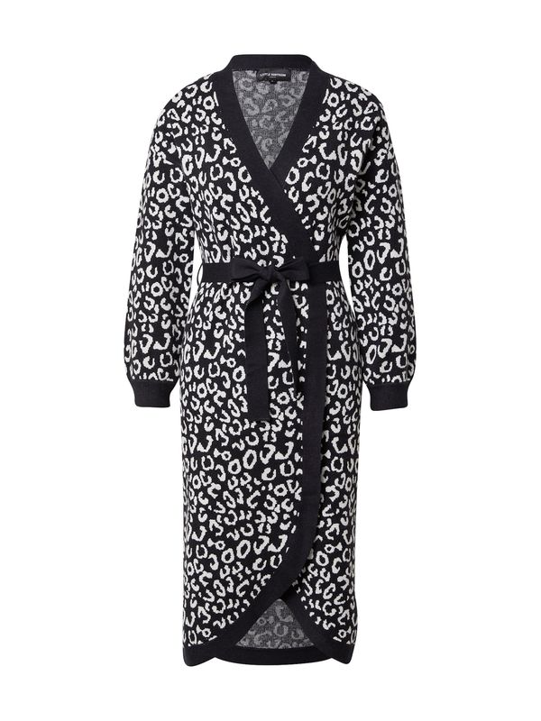 Little Mistress Little Mistress Pletena obleka  črna / bela