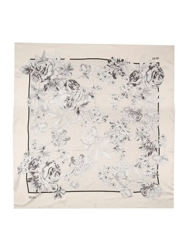 Liu Jo Liu Jo Ruta 'ECS FOULARD ROMANTIC FL. 120X1'  bež / črna