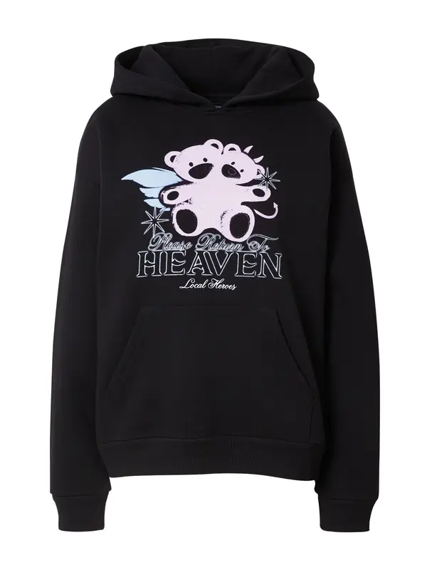 LOCAL HEROES LOCAL HEROES Majica 'RETURN TO HEAVEN OFF'  svetlo modra / pastelno roza / črna / bela