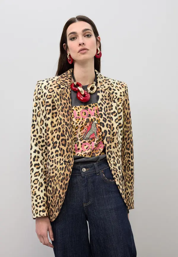 Lola Casademunt Lola Casademunt Blazer  svetlo bež / brokat / črna