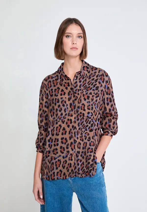 Lola Casademunt Lola Casademunt Bluza  rjava / lila / mauve / črna