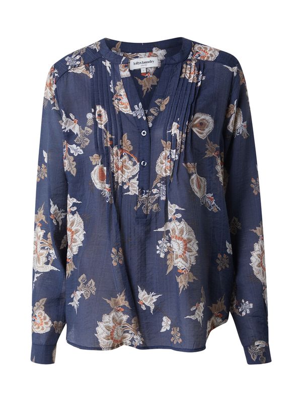 Lollys Laundry Lollys Laundry Bluza  bež / temno modra / rjava / oranžna