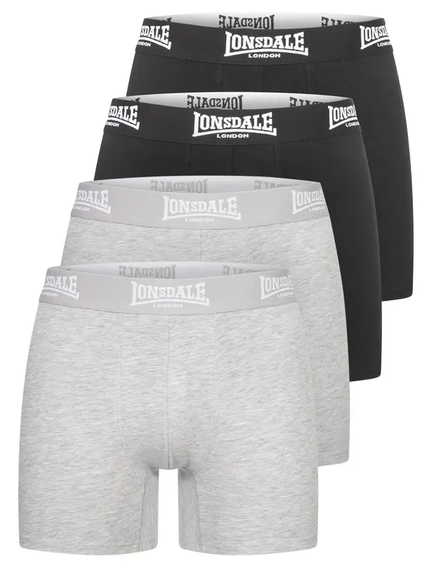 LONSDALE LONSDALE Boksarice  pegasto siva / črna / bela
