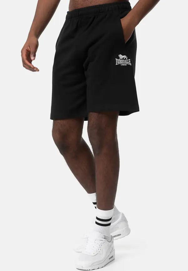 LONSDALE LONSDALE Hlače 'Dromore'  črna / bela