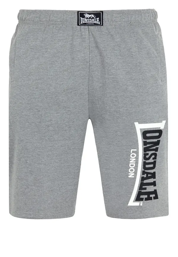 LONSDALE LONSDALE Hlače 'Jam'  pegasto siva / črna / bela