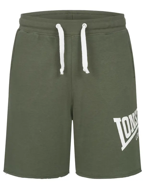 LONSDALE LONSDALE Hlače  kaki / bela