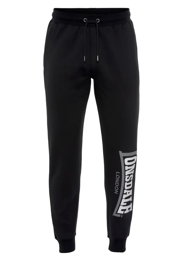 LONSDALE LONSDALE Hlače 'Wooperton'  temno siva / črna / bela